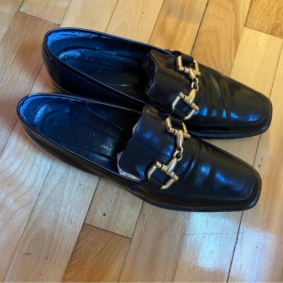 Vintage Brown’s black loafers with buckle made in Italy - Picture 12 of 12